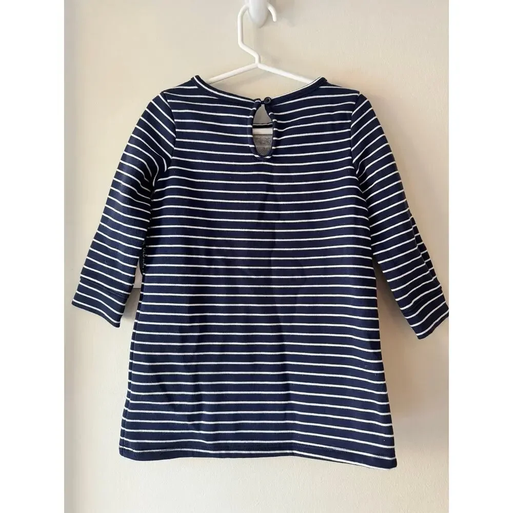 Old Navy girls’ striped sweater dress with heart pockets